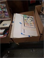 Box of watercolor art