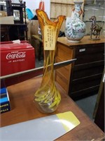 Tall glass vase