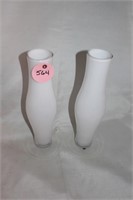 13.5" tall frosted vases