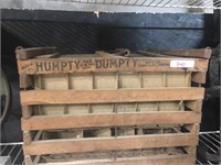 humpty dumpty wood egg crate/box