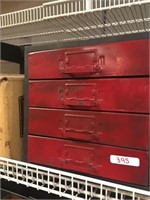 metal storage case with 4 drawers