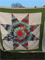 Large star patterned quilt