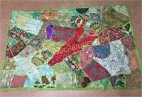 Crazy quilt-throw size approx 4x6ft