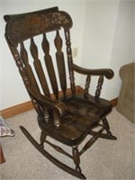 Pine Rocking Chair 44 Inch Tall