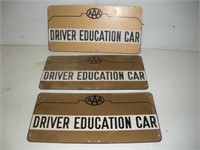 AAA Driver Education Car Metal Signs 9 x 16 Inch