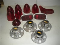 Vintage Auto tail Lights & Wheel Covers