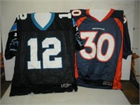 NFL Bronco #30 Davis-Panther #12 Collins Jersey