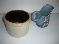 Allan England 4 Inch Pitcher-4 Inch Crock 2 Pcs 1