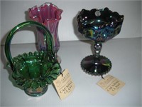 Fenton Glassware 3pcs 1 Lot