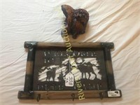 30B Welcome sign and Bison head