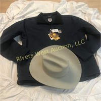 18B Carhartt jacket and Resistol Cowboy hat