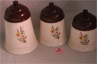 3 vintage canisters