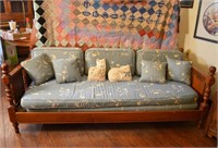 Vintage Spindle-Back Sleeper Sofa