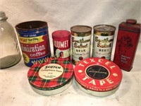 Flat top Southern Select beer cans & old tins