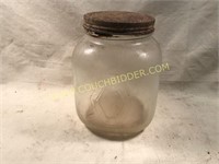 Antique glass coffee jar