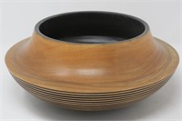 Turned Wood Decor Bowl Vase