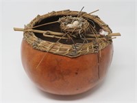 Hand Crafted GOURD Decor Basket