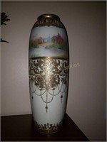 Stunning Huge Antique Gilded Nippon Vase