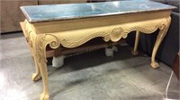 Century ball &  claw foot table with marble top,