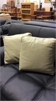2 Genuine Leather Decorative Pillows