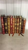 Set Of 10 Classic Leather Bound Books , New