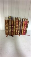 Set Of 10 New Classic Leather Bound Books