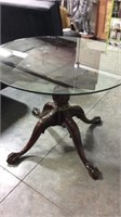 Century ball & claw foot pedestal table with 38in