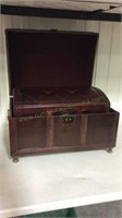 2pc Nesting Leather Top Trunks