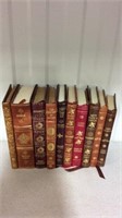 Lot Of 10 Classic Leather Bound Books New