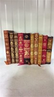 Set Of 10 New Classic Leather Bound Books