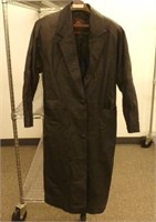 Vintage Leather Trench Coat - Size Small