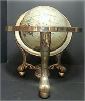 Semi-Precious Gem Stone & Brass Globe