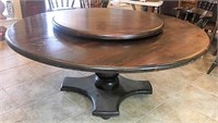 Large Pine Table with Lazy Susan