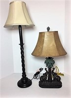 Two Table Lamps with Shades