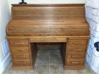 Oak Crest Roll Top Desk