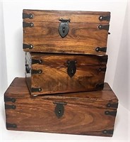 Three Pine storage Boxes