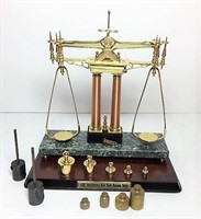 Vintage precious metals scale with weights fancy