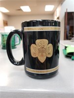 GIRL SCOUT BLACK AND GOLD MUG