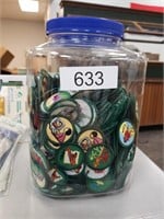 VERY LARGE JAR GIRL SCOUT PATCHES