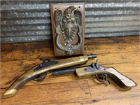 Vintage door knocker and cap guns