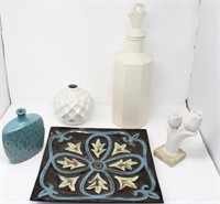 Home Decor Pottery Vases, Art Glass Plate
