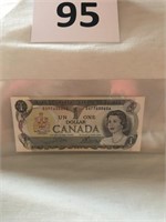 1973one dollar bill's uncirculated.