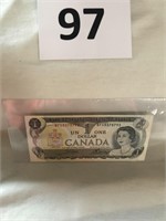 1973 one dollar bill uncirculated.