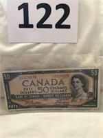 1954 Canada 50 dollar bill.