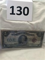 1923 Dominion of Canada 1 Dollar Bill