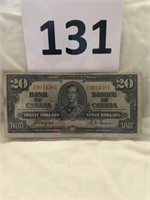 1937 Canada 20 Dollar Bill