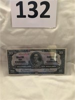 1937 Canada 10 Dollar Bill