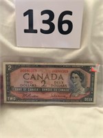 1954 Canada 2 Dollar Bill