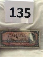 1954 Canad 2 Dollar Bill