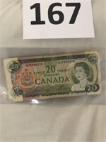 1969 $20 bill.